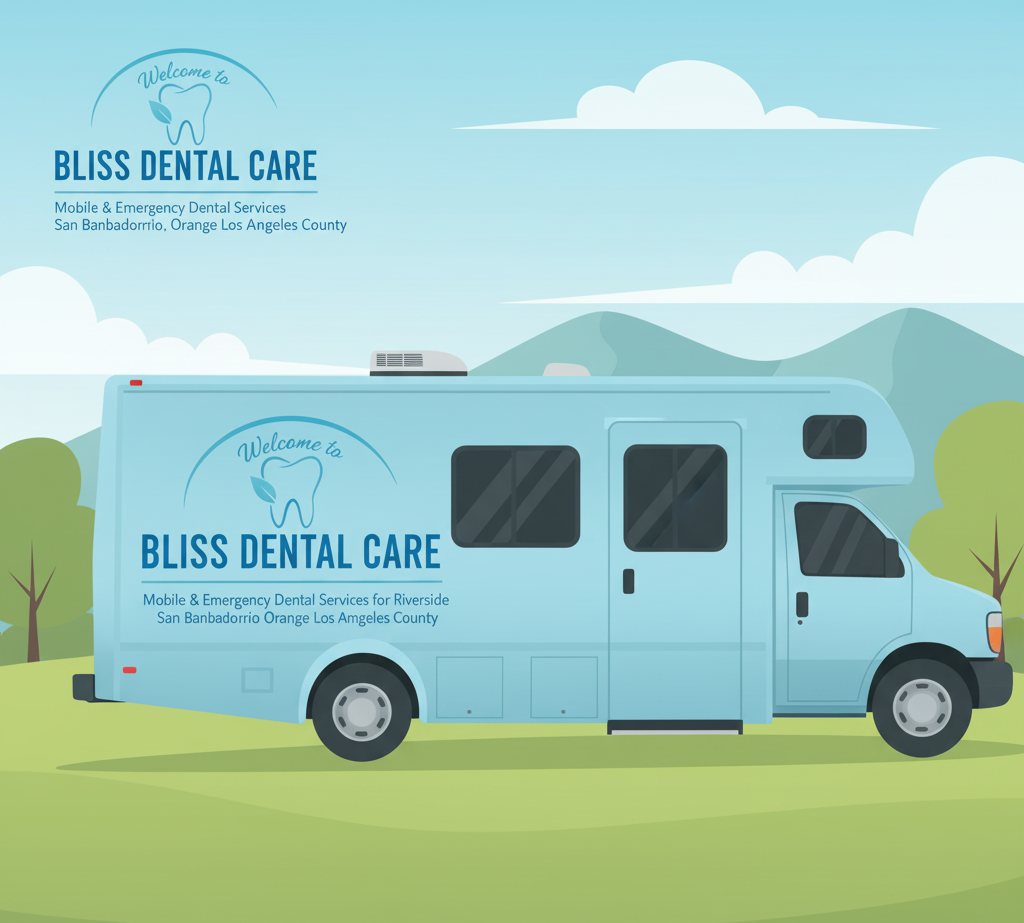 Abstract image of modern dental tools and a clean clinic interior